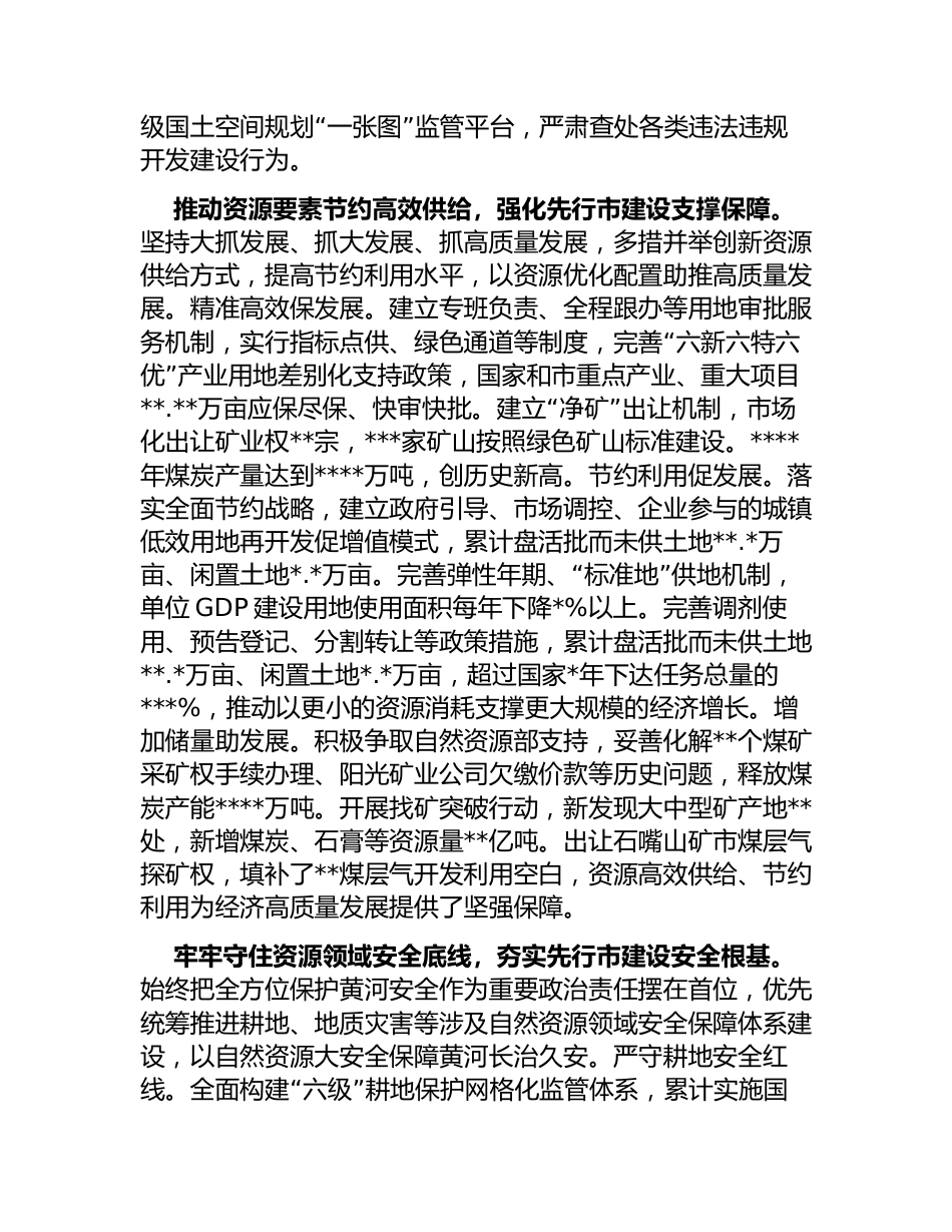 在市委书记调研自然资源工作座谈会上的汇报发言材料_第2页