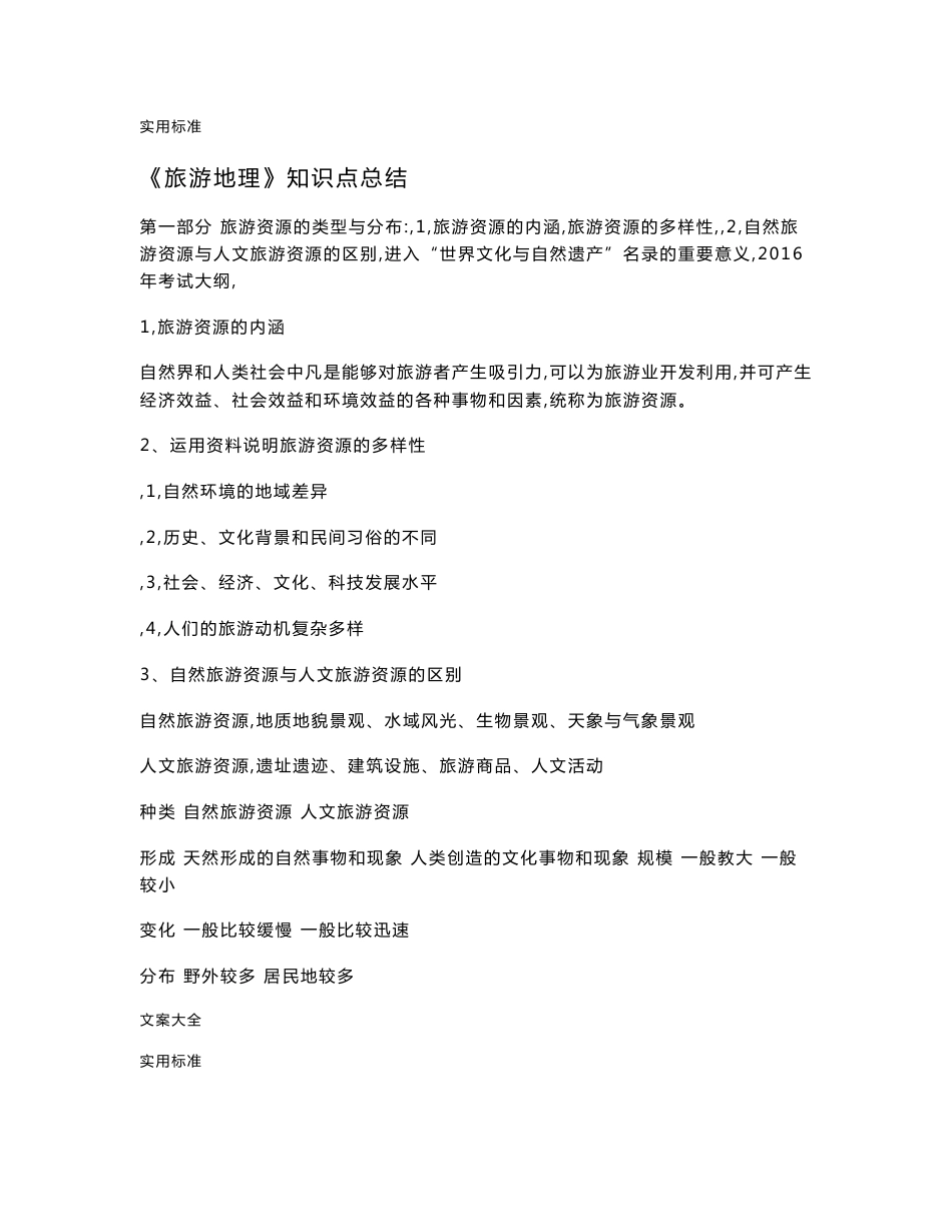 旅游地理知识点的总结_第1页