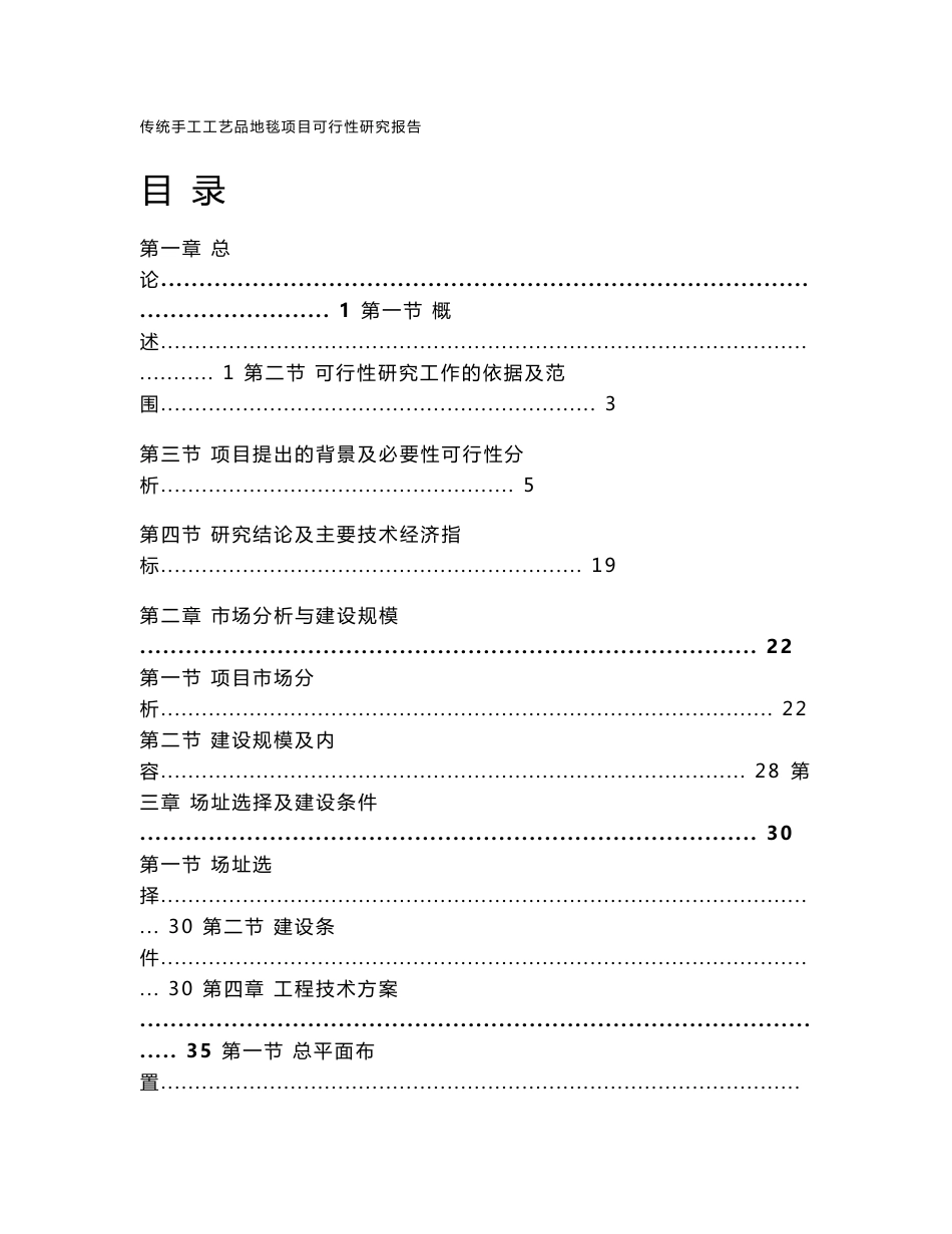 传统手工工艺品地毯项目可研报告_第1页