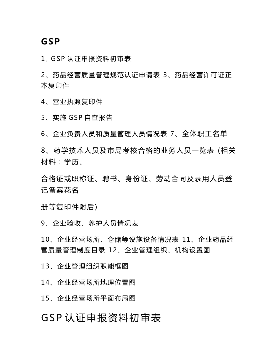 零售药店GSP认证（换证）全套资料下载                                          药店GSP认证申报资料示范文本GSP认证申报样本_第1页