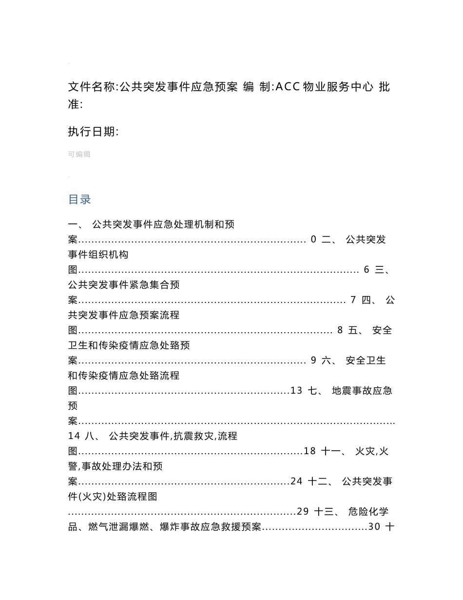 物业应急预案-2017.2.16_第1页