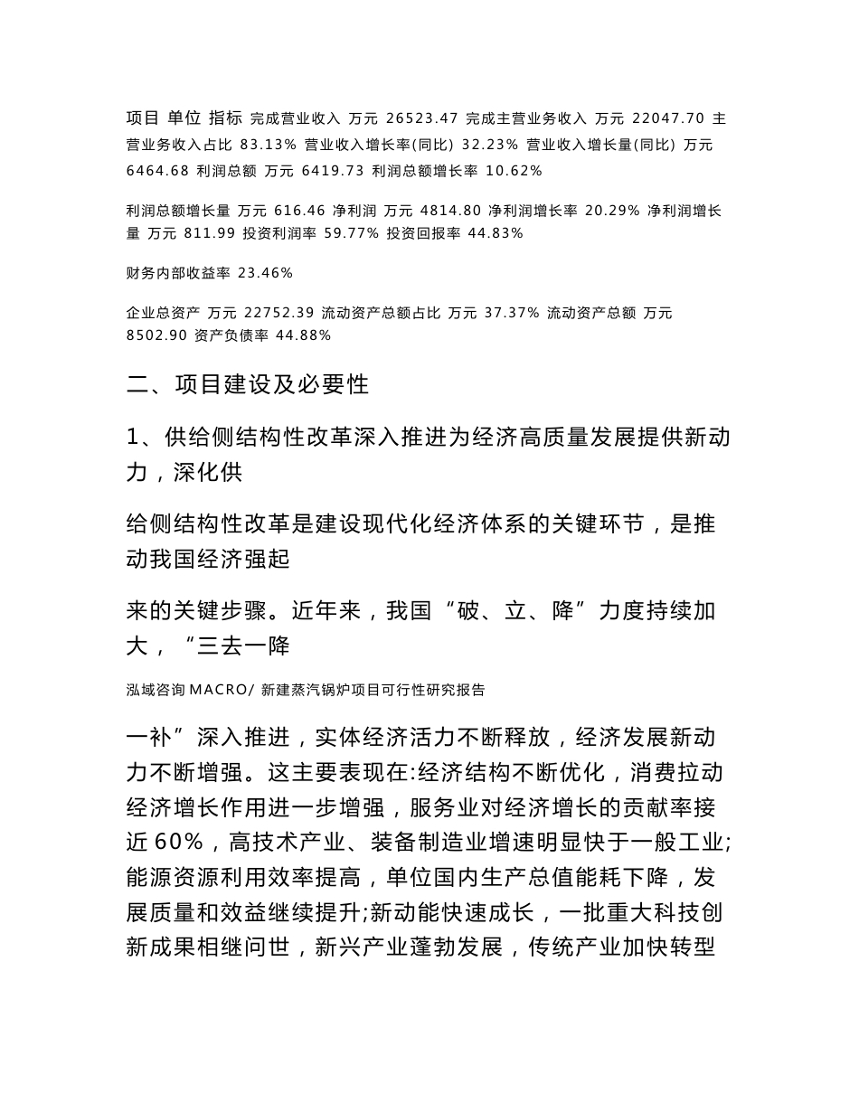 新建蒸汽锅炉项目可行性研究报告范本立项申请分析_第3页