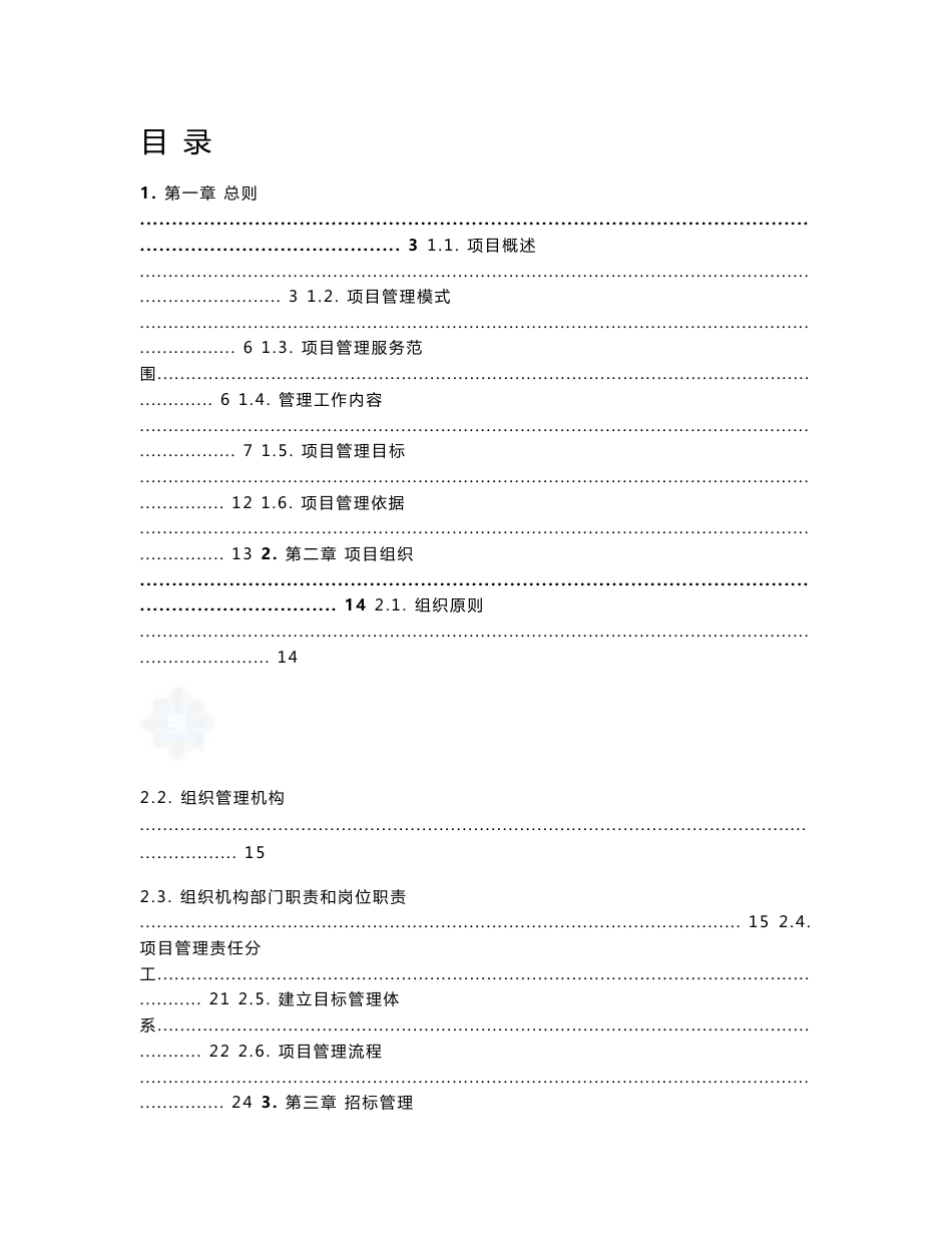 市政道路工程项目管理大纲_第1页