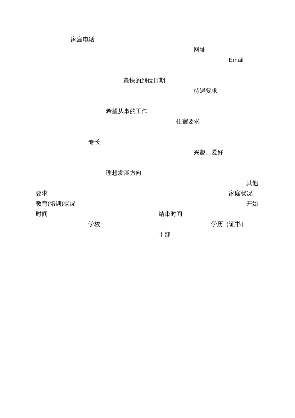 大学生求职空白简历_第2页