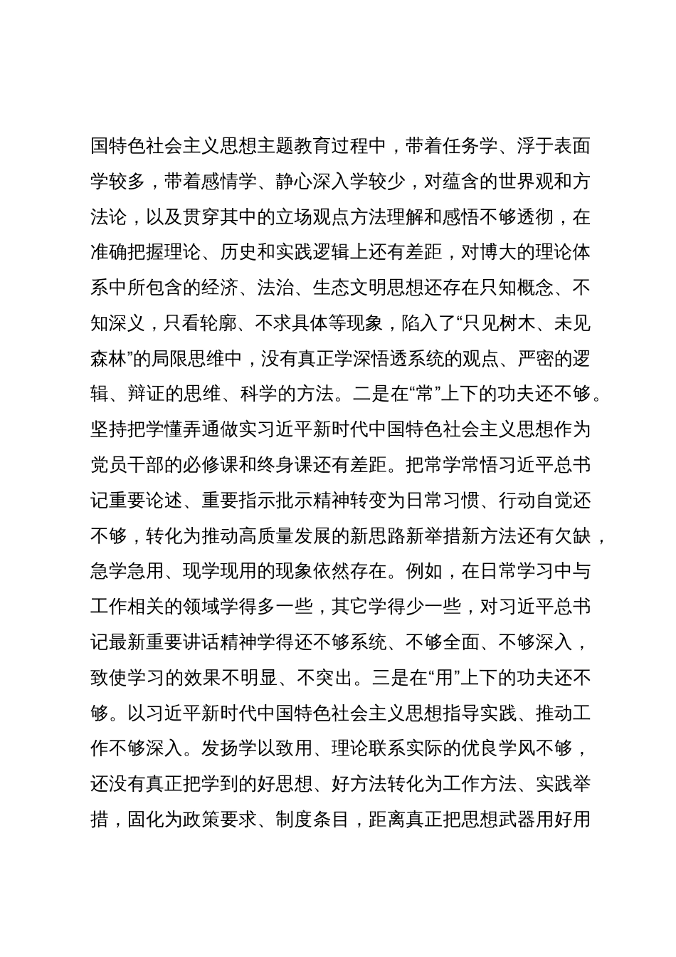 2篇国企公司2023-2024年度主题教育专题生活会班子成员个人对照检查发言提纲（践行宗旨等6个方面）_第2页