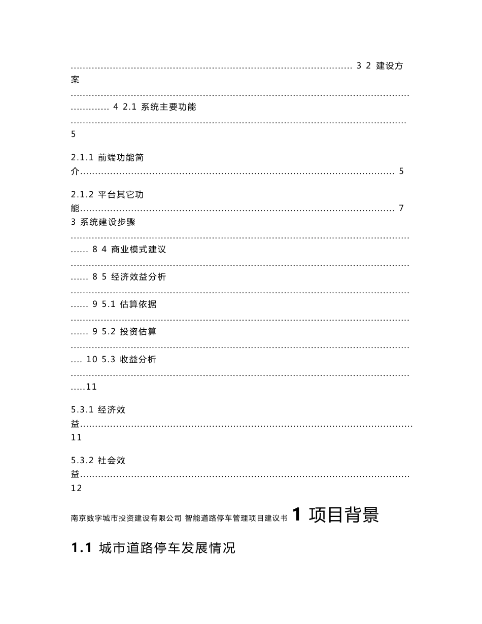 道路停车项目建议书_第2页
