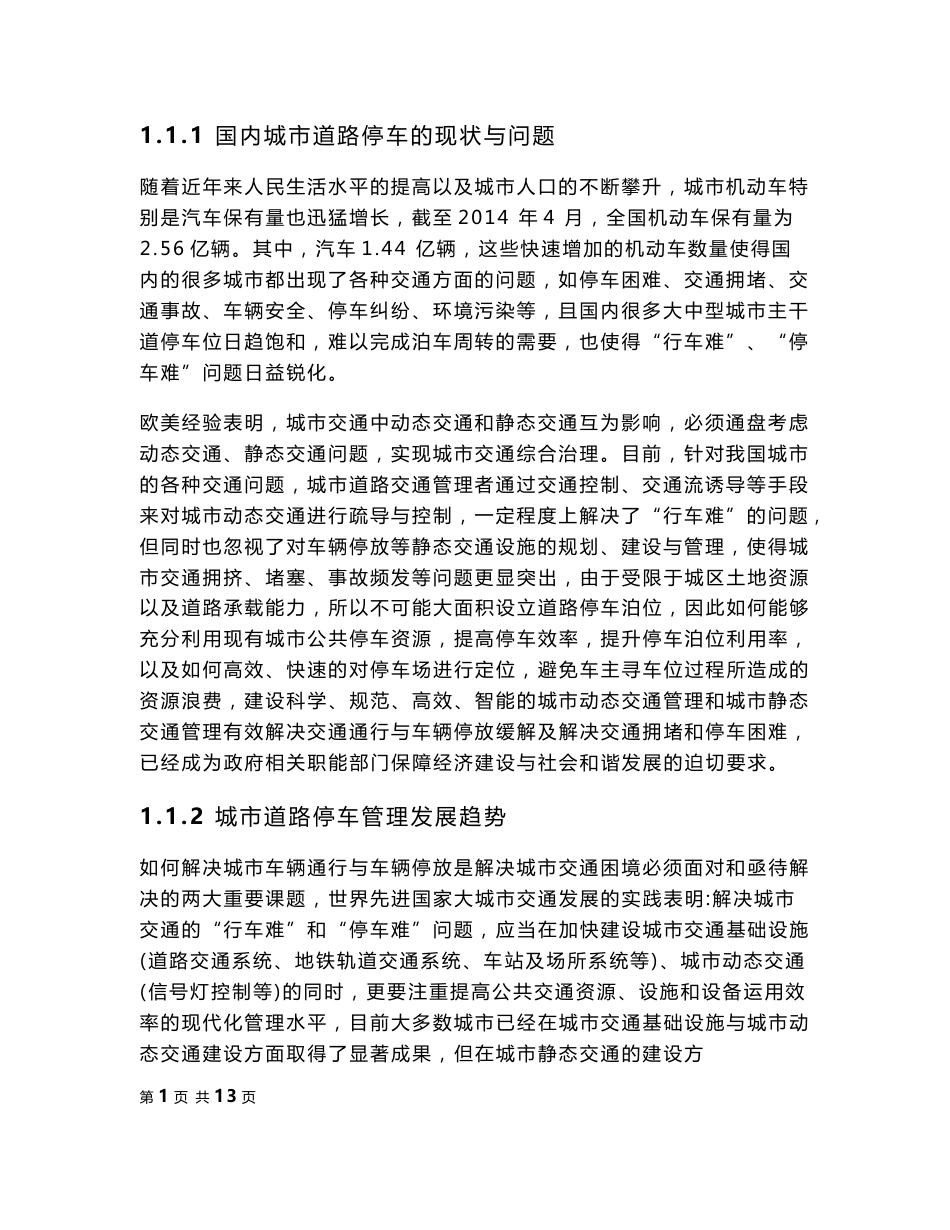 道路停车项目建议书_第3页