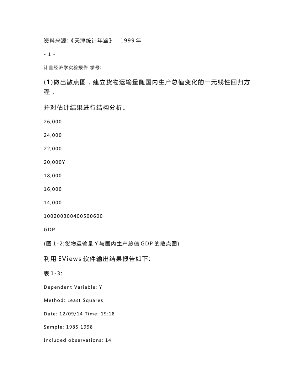 计量经济学实验报告_第3页