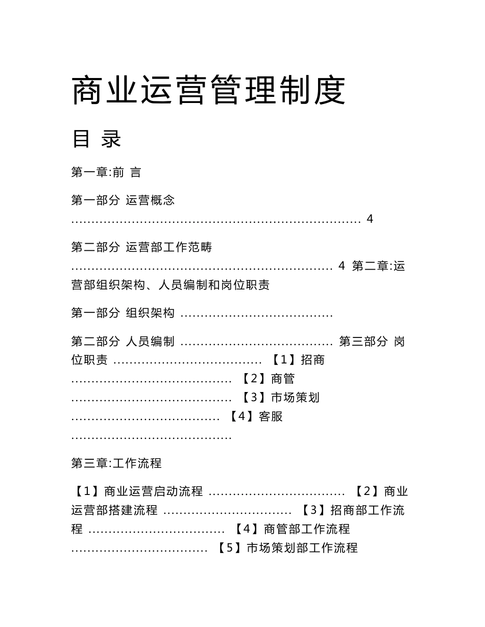 商业运营管理系统规章制度_第1页