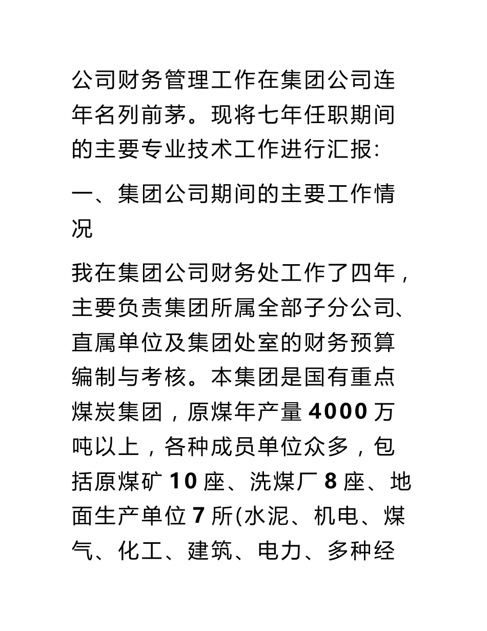 高级会计师评审专业技术工作总结_第3页