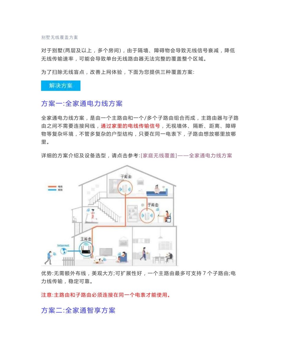 TP-LINK-别墅无线覆盖方案_第1页