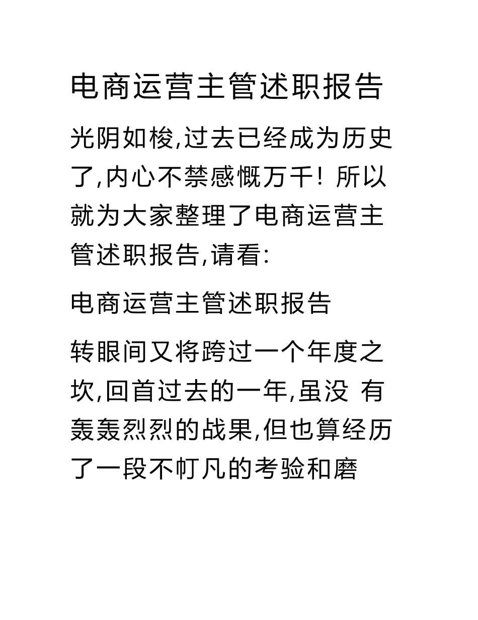 电商运营主管述职报告.doc_第1页