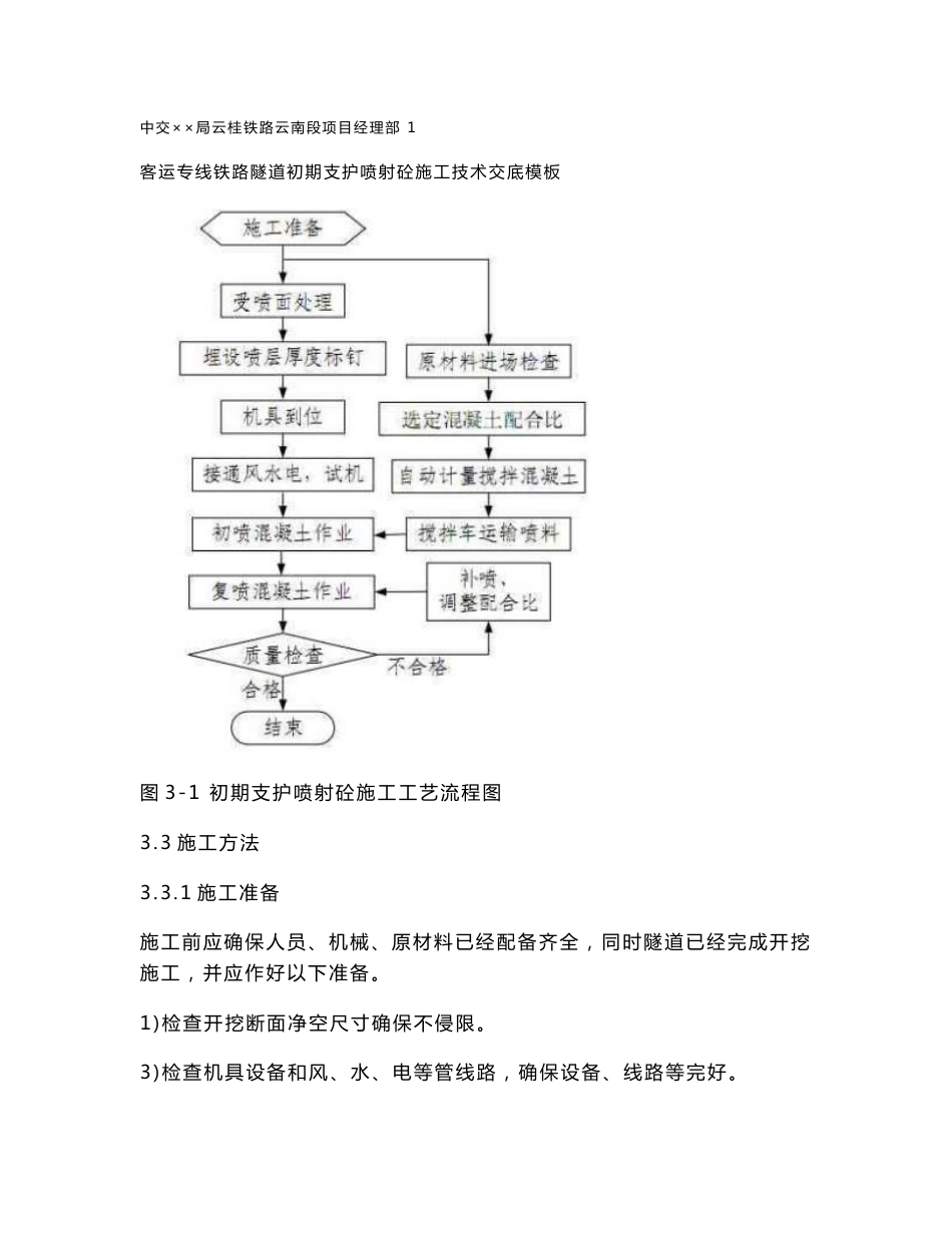 云南铁路客运专线隧道初期支护喷射砼技术交底模板_第2页