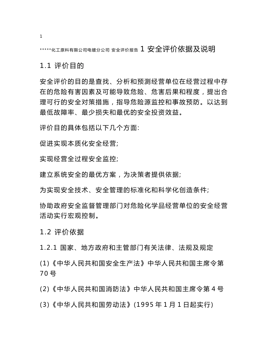 安全评价报告模板_第2页