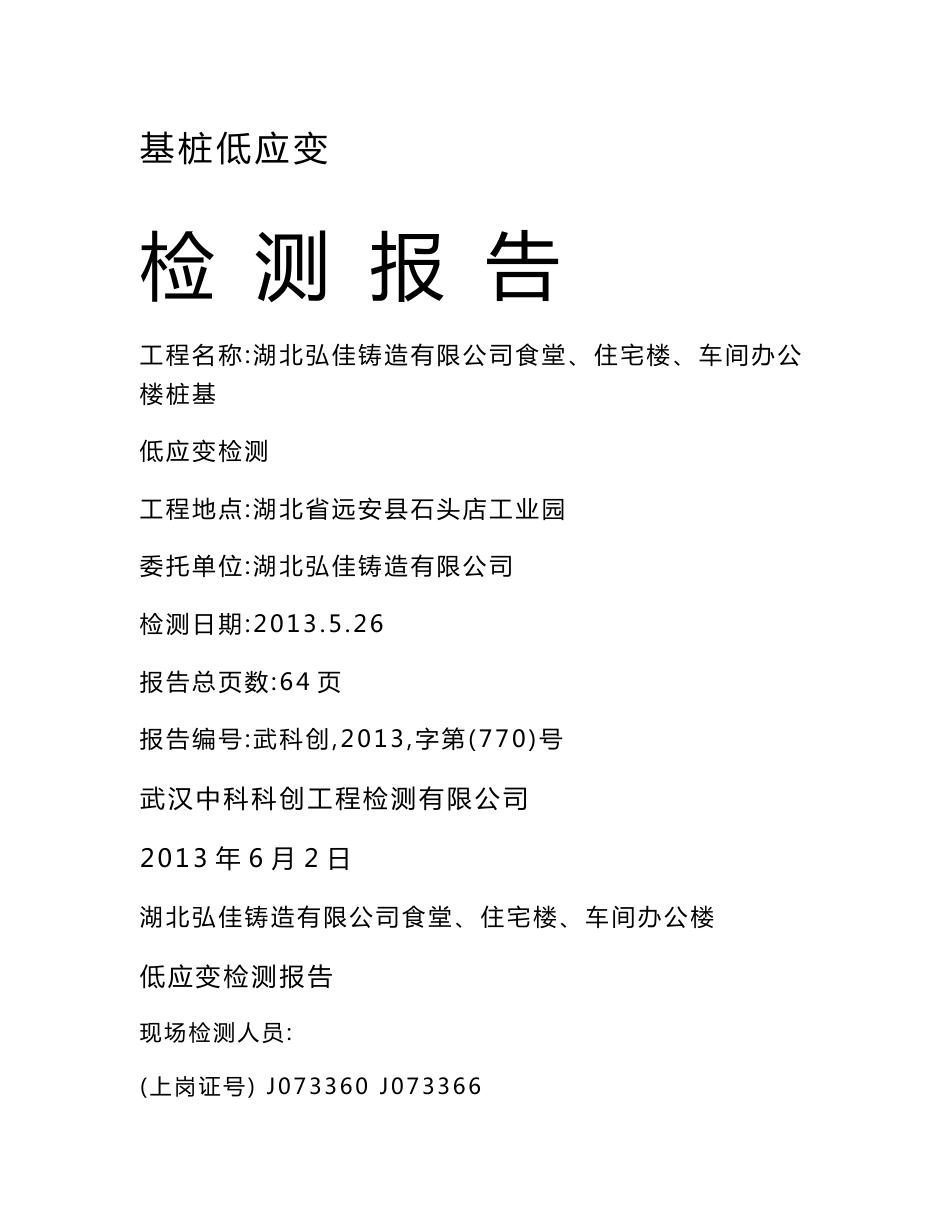 小应变检测报告_第1页