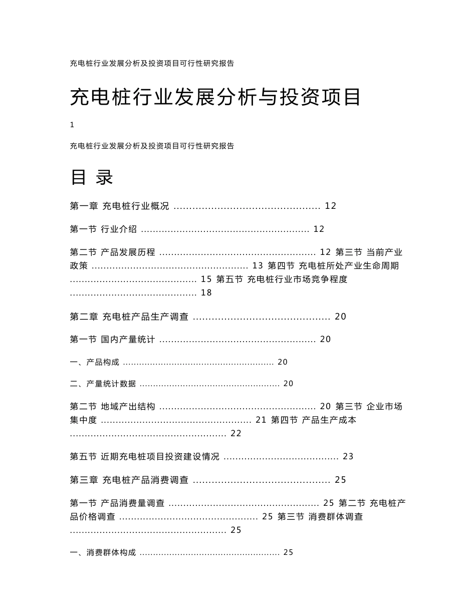 充电桩行业发展分析与投资项目可行性研究报告_第1页