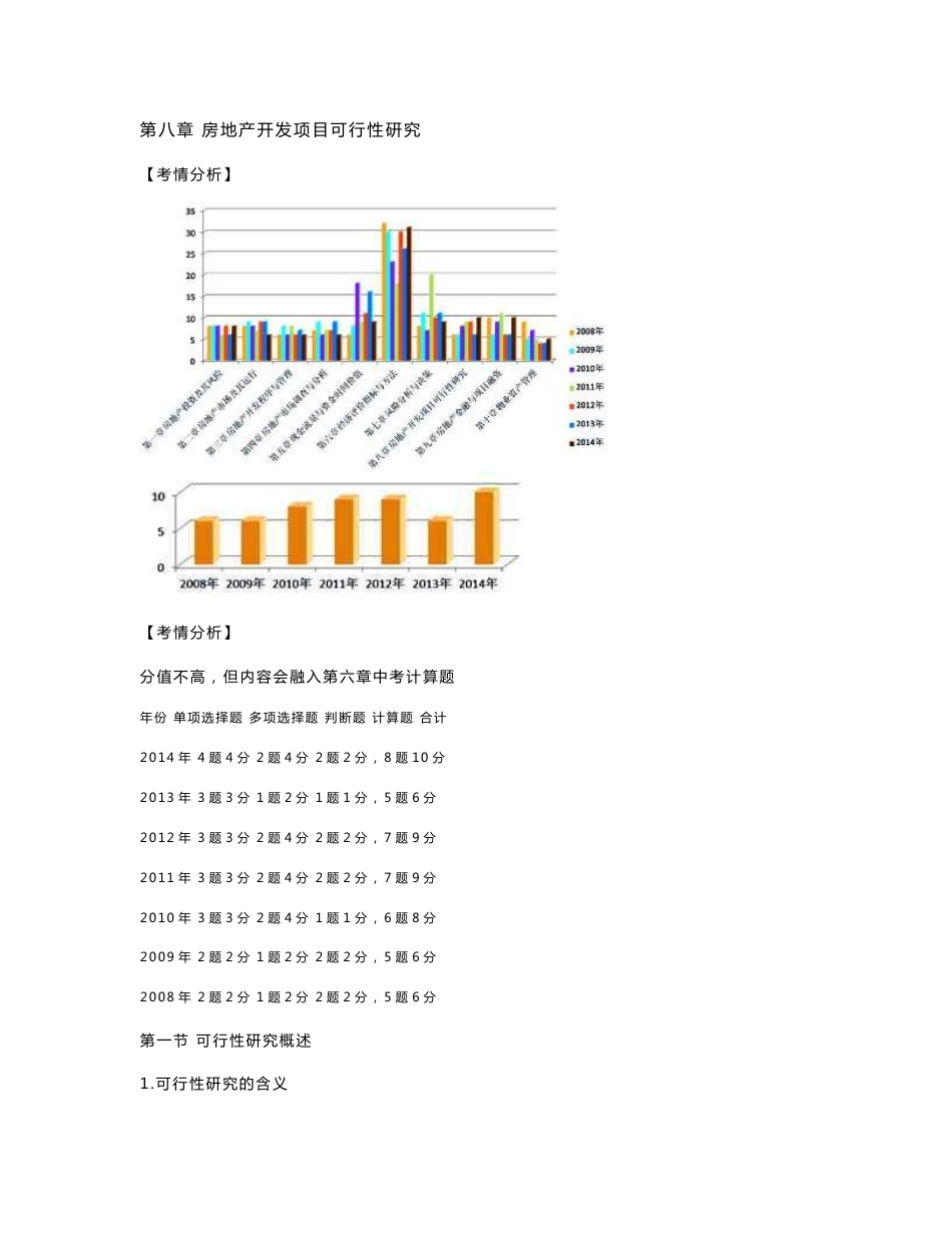 第八章　房地产开发项目可行性研究2016建工房估-经营管理基础讲义（全）_第1页