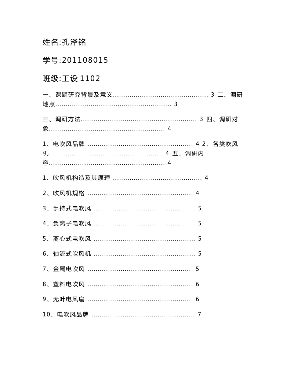 电吹风调研报告_第1页
