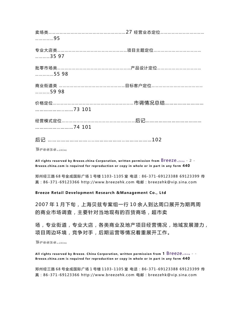 周口商业市场调查报告暨专案项目定位报告_102页_第2页