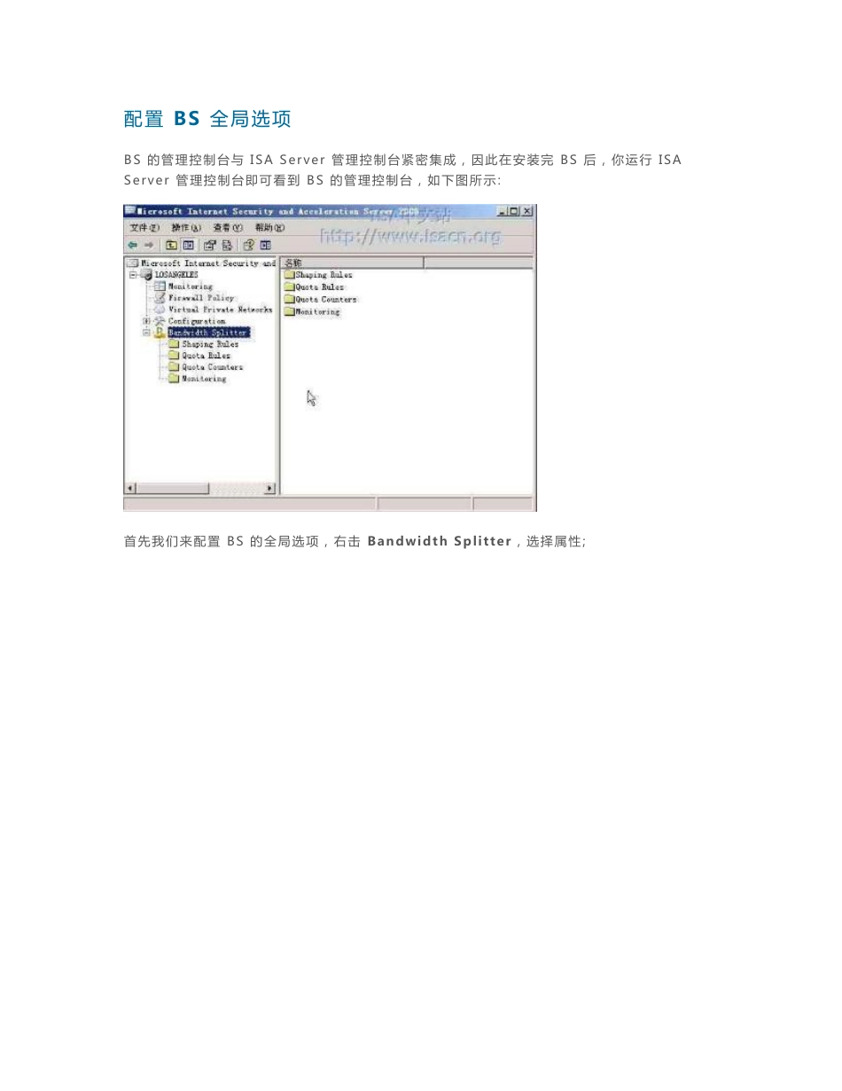 带宽管理软件 Bandwidth Splitter 使用指南_第1页