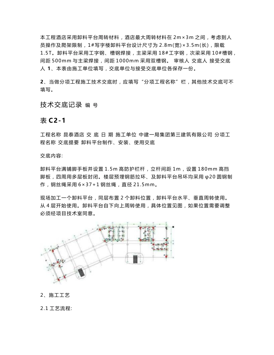 卸料平台技术交底_第2页