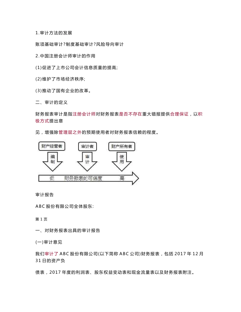 2018年注册会计师CPA审计基础精讲重点知识总结_第2页