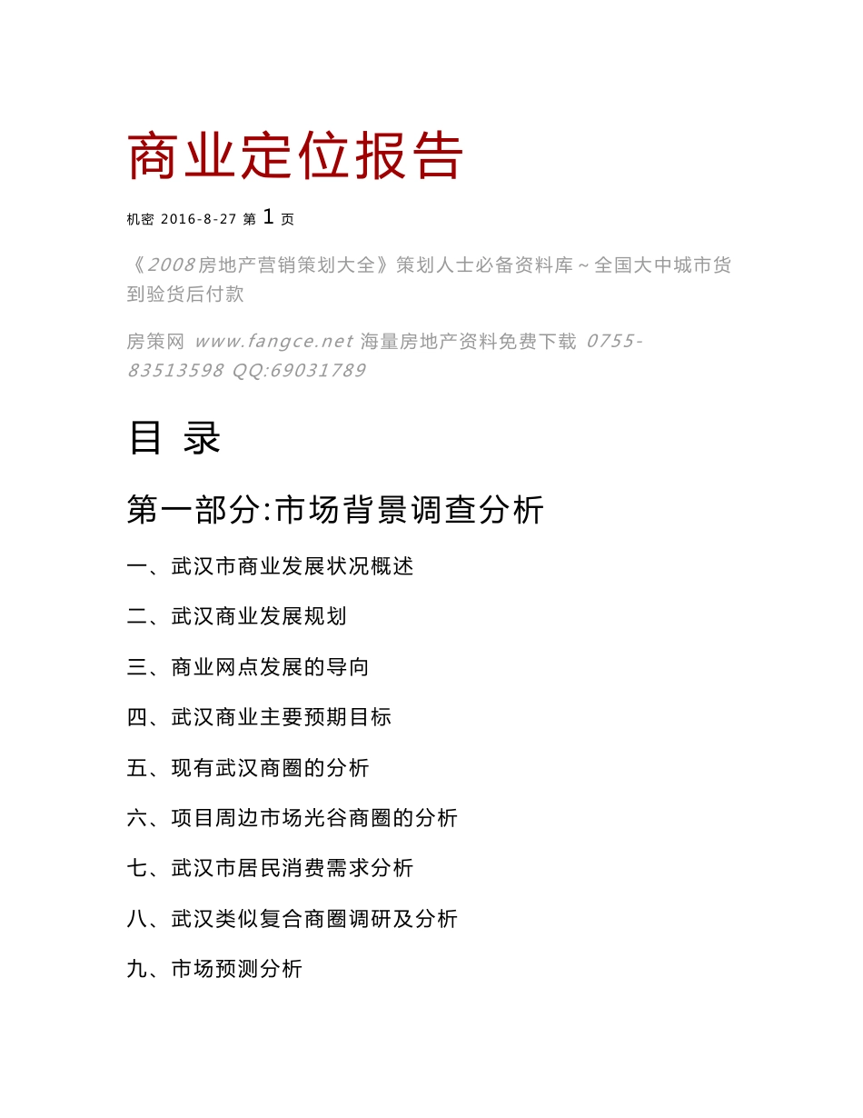 2017武汉光谷世界城商业步行街项目分析定位招商全程报告80页_第2页