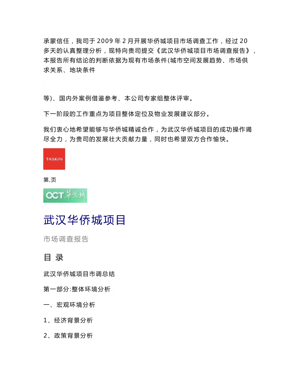 2010武汉华侨城项目市场调查报告167P_第2页