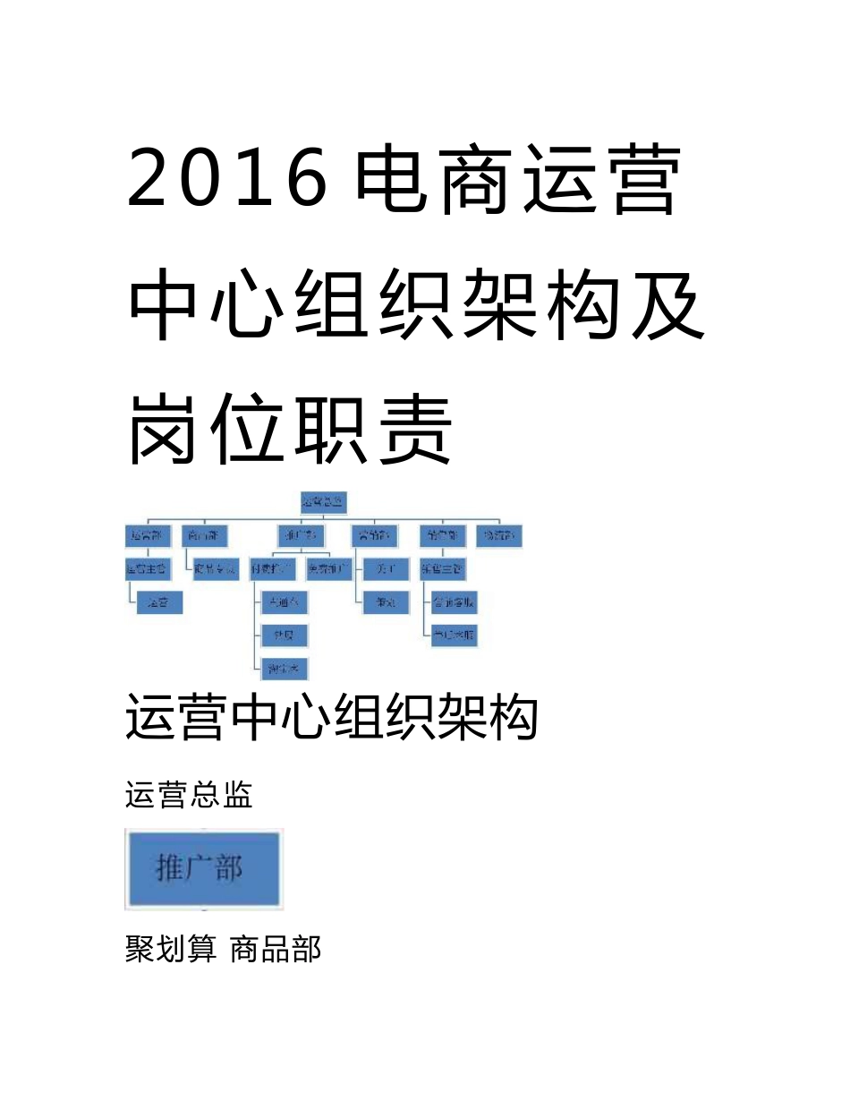 电商运营中心组织架构及岗位职责_第1页