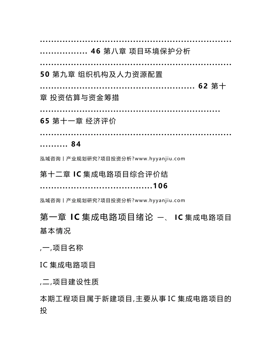 IC集成电路项目可行性研究报告_第2页