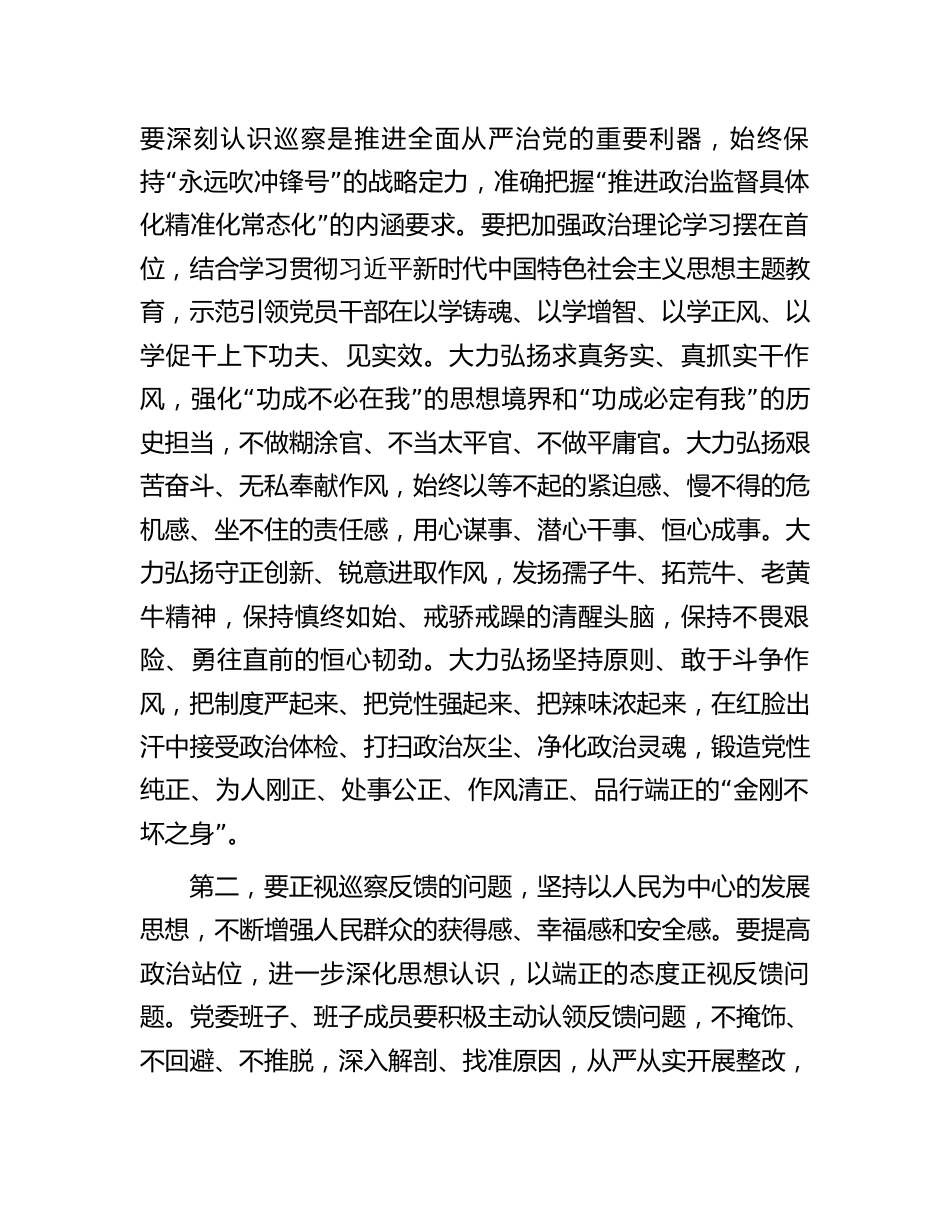 在巡察工作反馈会上的讲话2023-2024_第2页