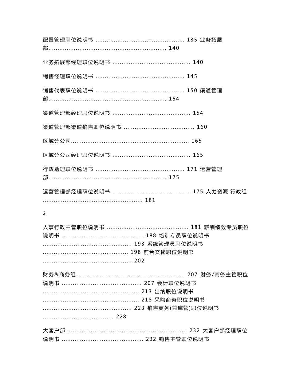 大型上市公司职位说明书汇编【共220份岗位说明书】_第3页