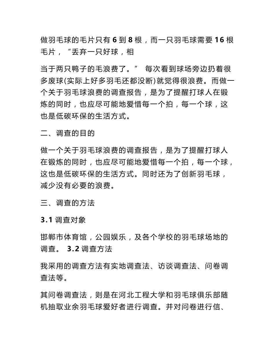 羽毛球调查报告_第2页