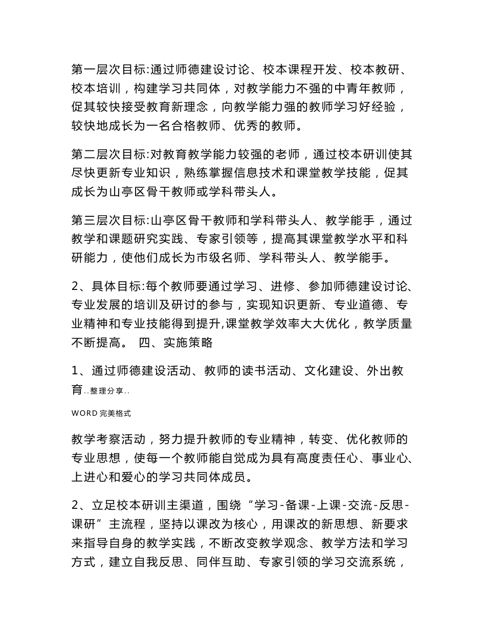 教师专业发展规划实施计划方案说明_第3页