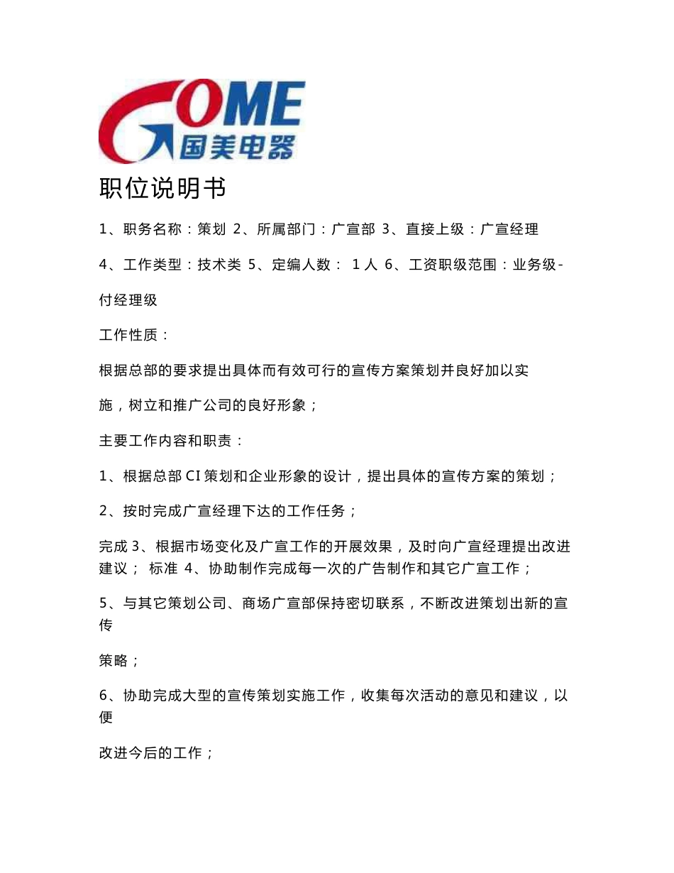 国美电器策划工作手册_第1页