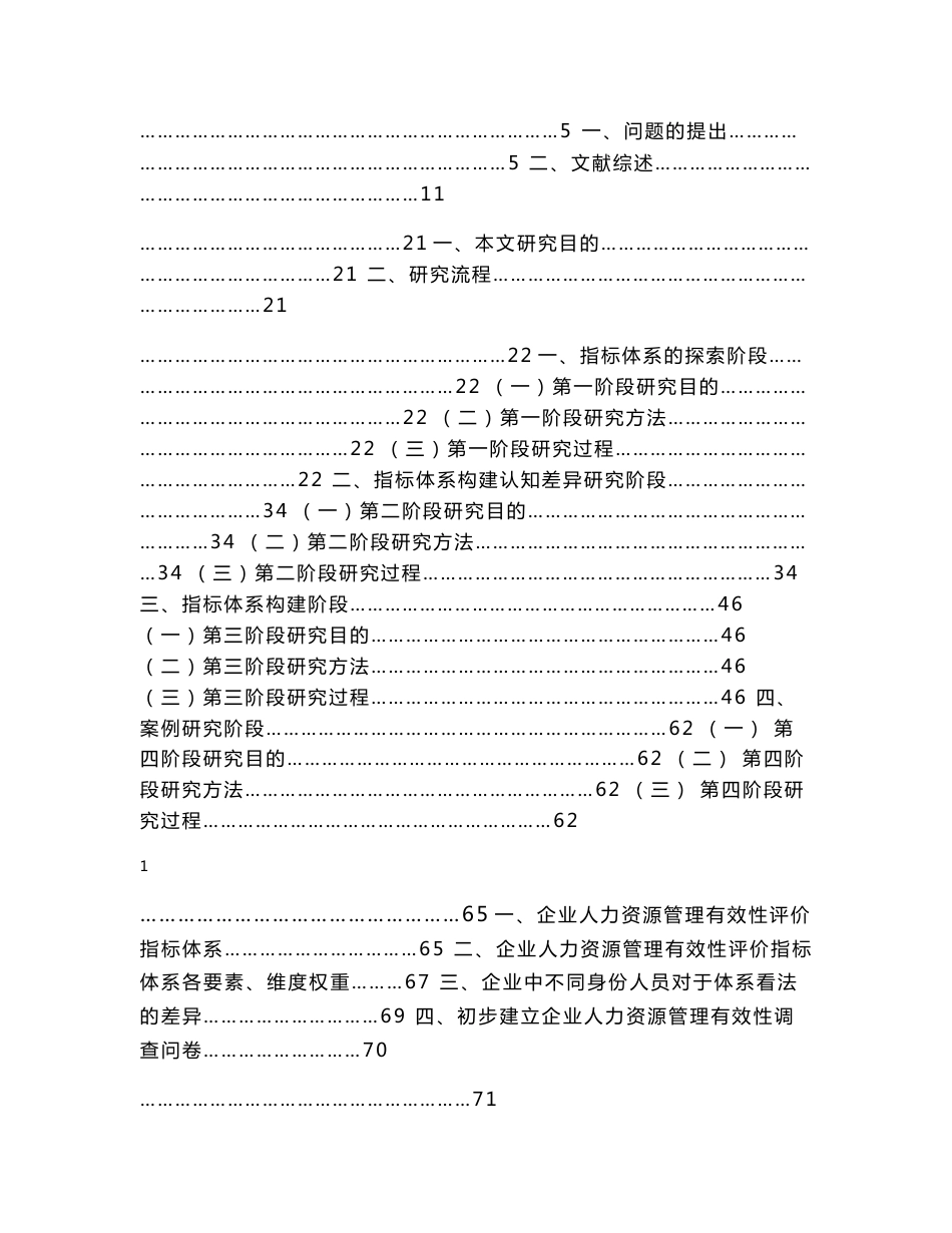 企业人力资源管理有效性评价指标研究_第1页