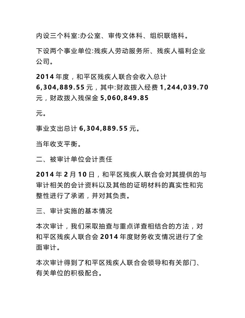 经典财务收支审计报告_第2页
