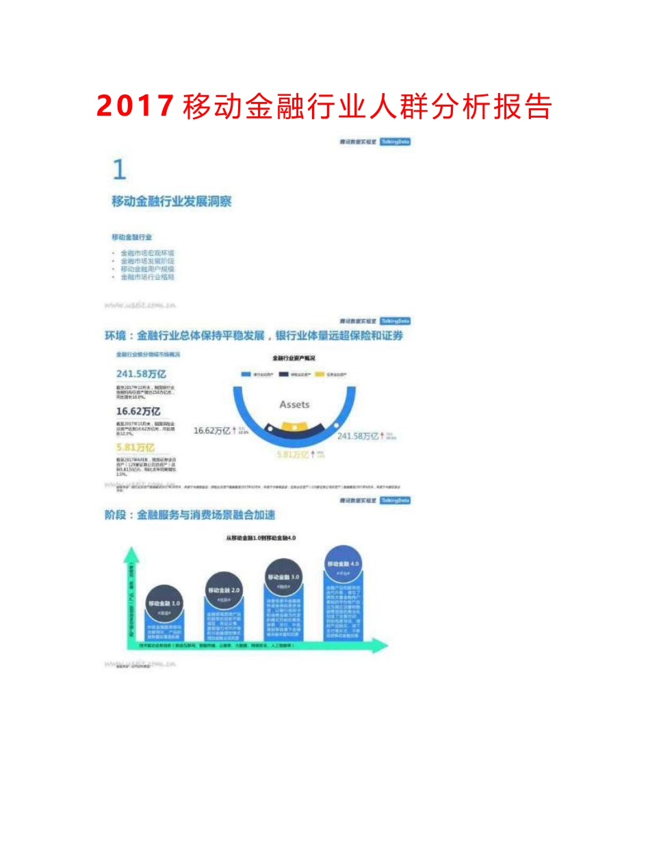 2017移动金融行业人群分析报告_第1页