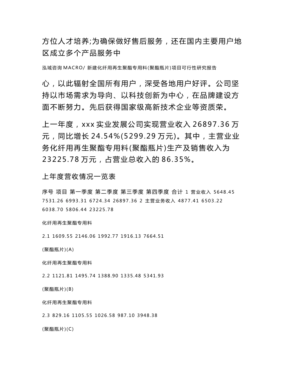 新建化纤用再生聚酯专用料（聚酯瓶片）项目可行性研究报告范本立项申请分析_第2页