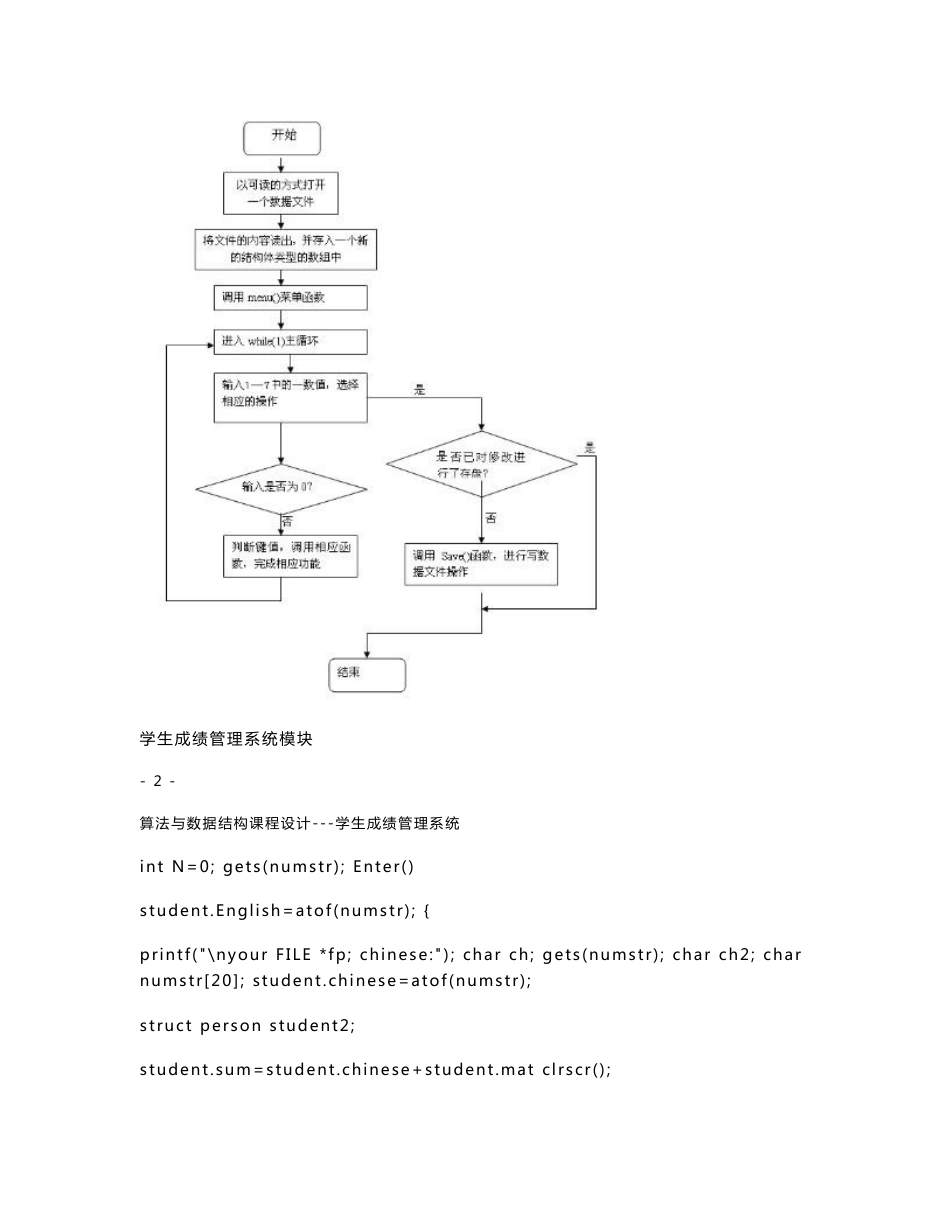 学生成绩管理系统+++数据结构课程设计_第3页