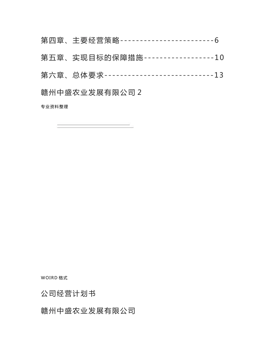 公司运营计划书模板-企业运行计划_第3页