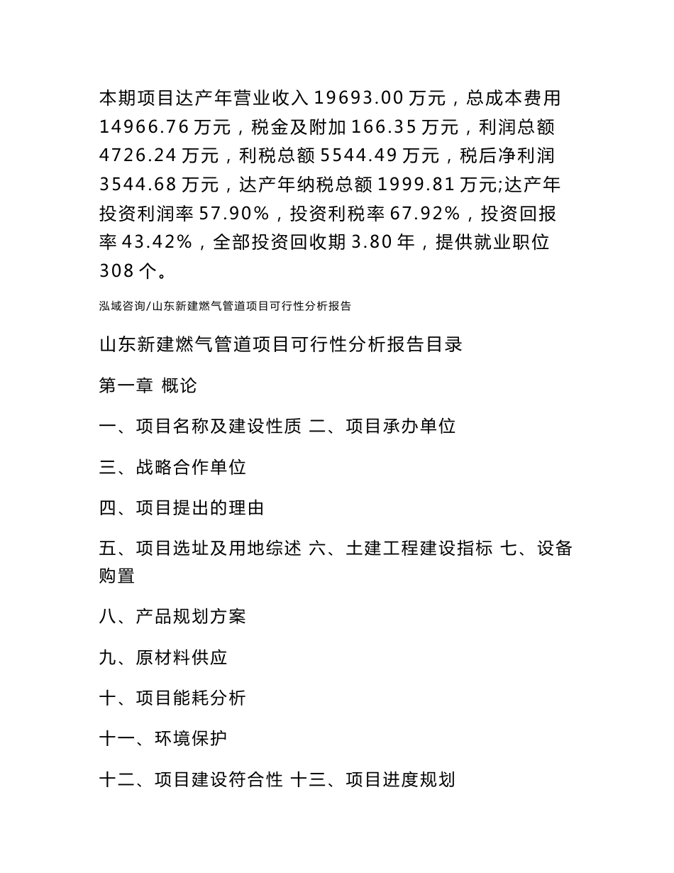 山东新建燃气管道项目可行性分析报告_第2页