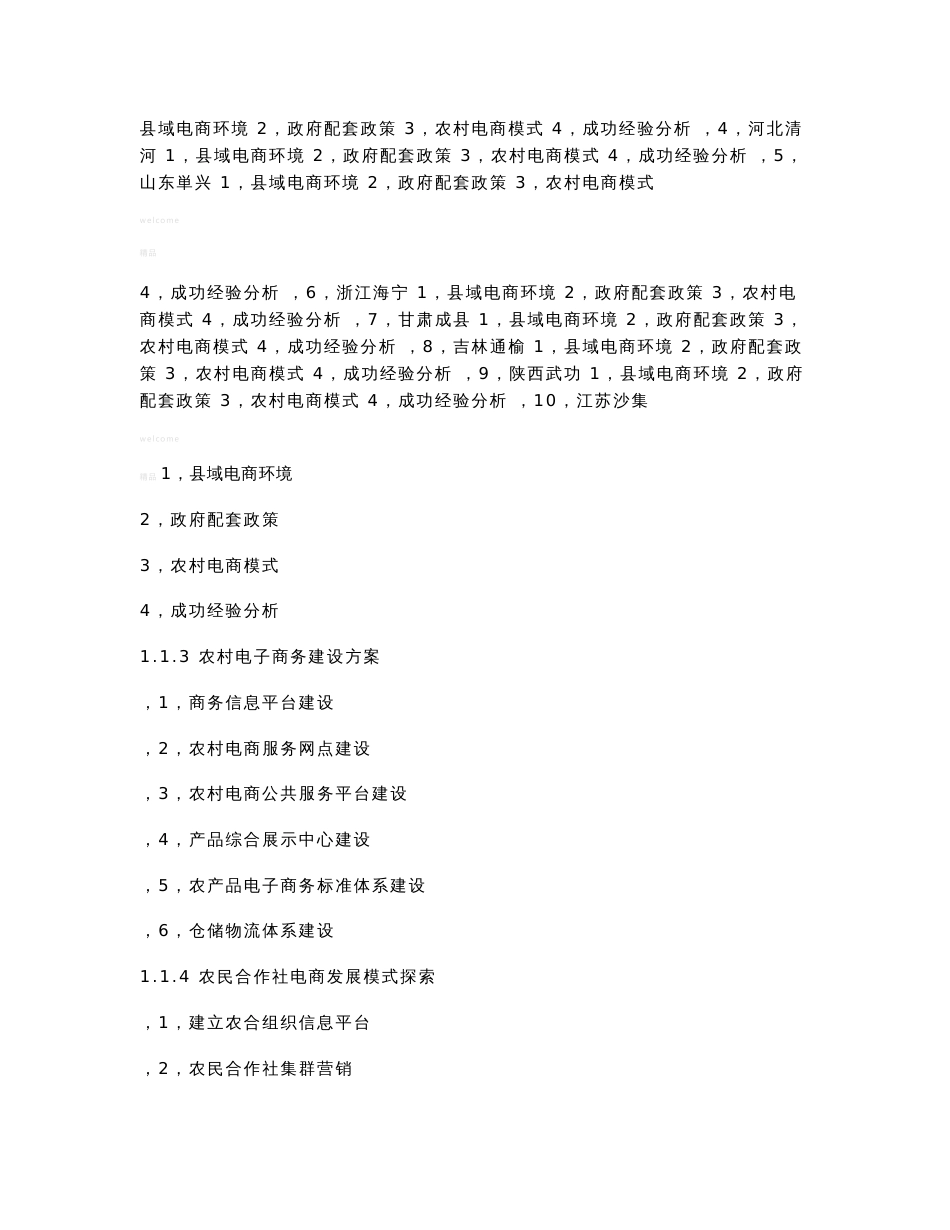 中国农村电商行业运行情况及发展趋势分析报告目录_第3页