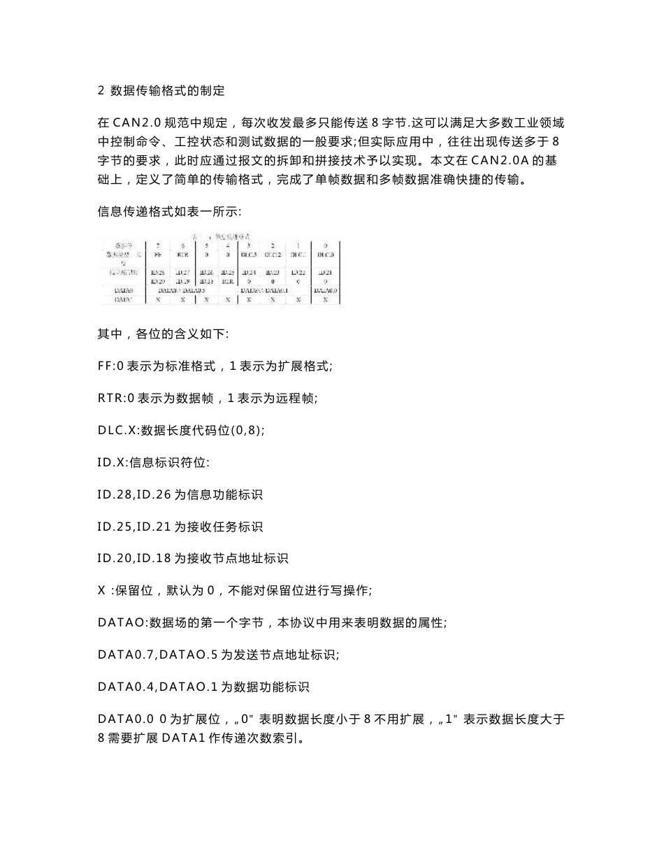 基于CAN总线通信协议的设计与实现_第2页