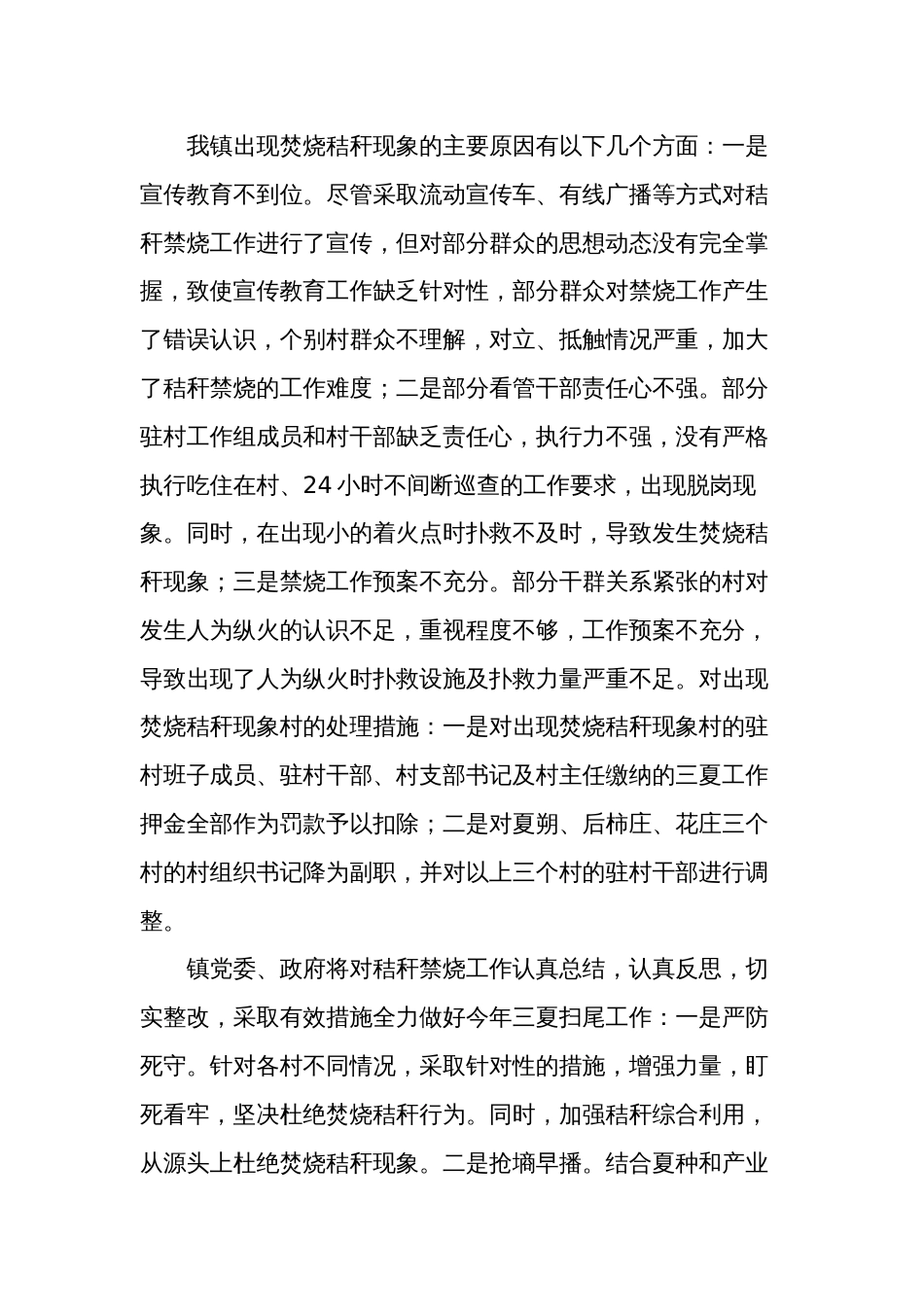 镇秸秆禁烧检讨书范文_第3页