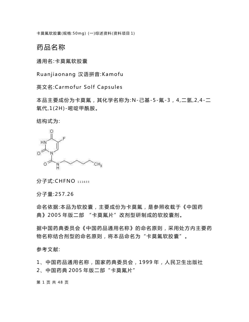 药品申报资料样板_第1页