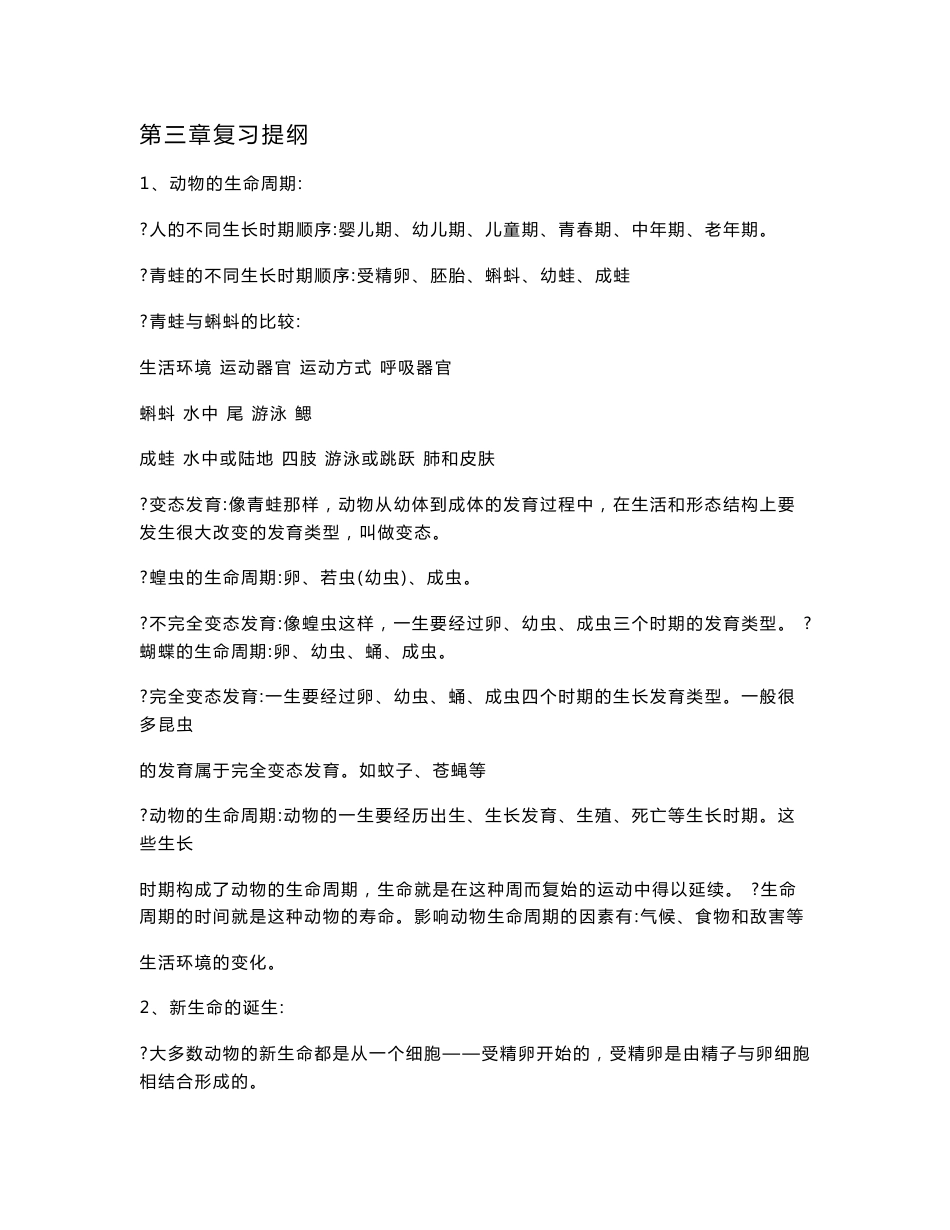 初中生物所有知识点归纳总结1_第1页