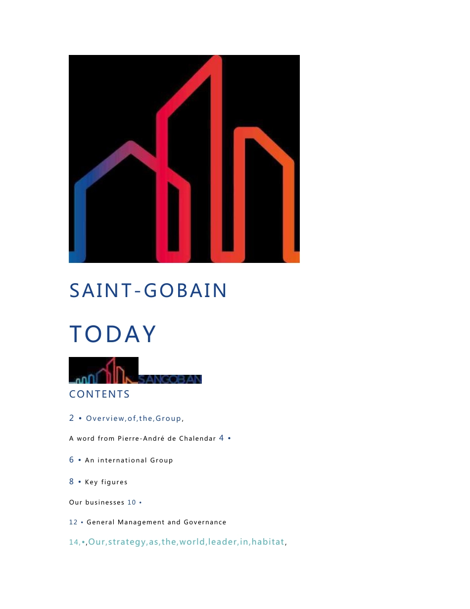 【产品手册】圣戈班SaintGobain_公司宣传册Brochure_Today_市场营销策划_世界_第1页