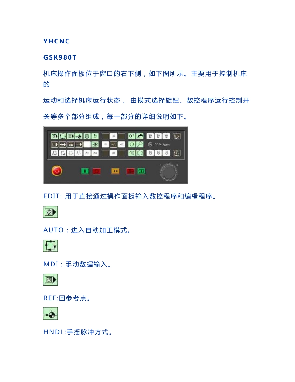 GSK980T数控车床模拟操作说明书_第1页