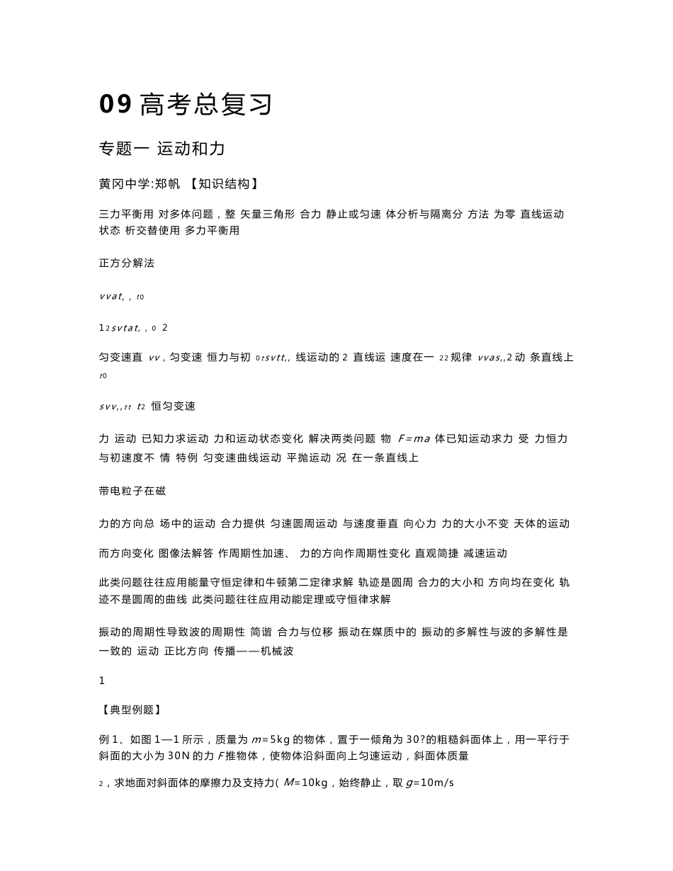 09高考物理 总复习 知识点归纳_第1页